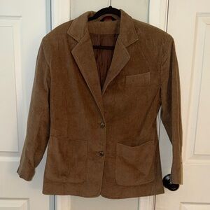 Women's Corduroy Blazer Jacket in Brown